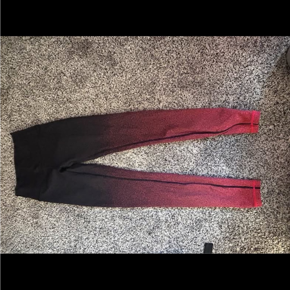 lululemon athletica Black and Red Leggings